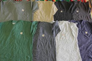 PICK-TSCA/XL2XL カーハート Carhartt ワンポイント Tシャツ プレーン￥1～USA古着卸大量セット業者まとめ売り