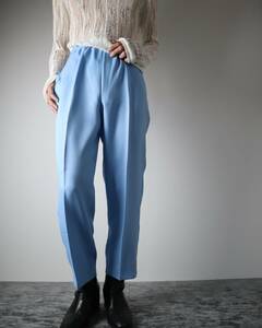 P324 cold tone wide-tapered easy pants sky blue ワイド ストレート イージーパンツ スラックス 水色 レトロ 90s 00s vintage