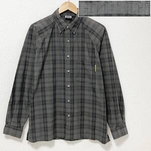 レア 初期 GOODENOUGH バックロゴ チェック ラグラン 長袖シャツ Mサイズ グッドイナフ 藤原ヒロシ VINTAGE archive 4090042