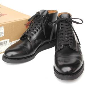 (33510)希少美品REDWING9197レッドウィングMADE IN USA 8D(約26cm)(ポストマン ブーツ ハイカット ラウンドトゥ プレーントゥ 2015年製)