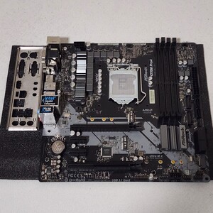 ASRock H370M Pro4 IOパネル付属 LGA1151 MicroATXマザーボード 第8・9世代CPU対応 最新Bios 動作確認済 PCパーツ