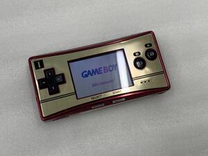 4/21☆Nintendo　GAME BOY　Micro　ゲームボーイミクロ　OXY-001　Happy Mario　20ｔｈ　ファミコンバージョン　本体のみ☆F