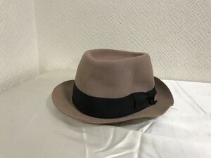 本物カシラCA4LAノックスKNOXウールハット帽子メンズレディーストラベル旅行アメカジミリタリービジネススーツグレー日本製59cm