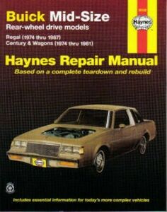 Buick リーガル Regal 1974-1987 HAYNES ヘインズ 整備書 要領 リペア リペアー サービス マニュアル リペア リペアー ^在