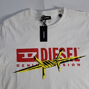 【送料無料】DIESEL ディーゼル Tシャツ クルーネック 半袖 00S014 0EAXG T-DIEGO-BX2 ヴィンテージロゴ　 S　(日本サイズM相当)　　