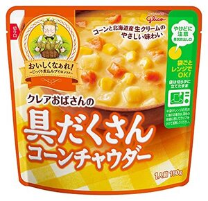 江崎グリコ クレアおばさんの具だくさんコーンチャウダー 180g×5個