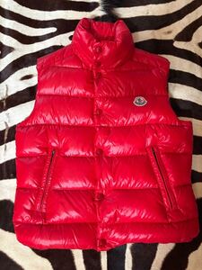 国内正規品　MONCLER モンクレール TIB GILET ダウンベスト (株)モンクレールジャパン　赤　レッド　ダウン　ダウンジャケット　