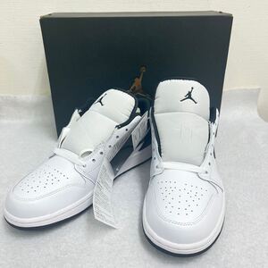 27cm 【新品未使用】ナイキ NIKE エアジョーダン1 ロー AIR JORDAN 1 LOW 553558 132 ホワイト 白 ブラック 黒 2023年9月製造