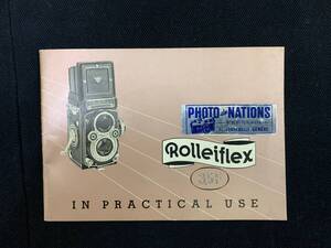 ROLLEIFLEX 3.5F 1960年 使用説明書 英語版