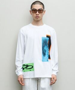 22aw 定価12100円 bal アートグラフィック柄コラージュロンTシャツ 長袖