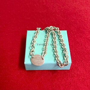 ほぼ 未使用 TIFFANY&Co. ティファニー リターントゥ オーバル タグ シルバー925 チェーン ネックレス ペンダント アクセサリー 16512