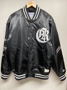 【CRIMIE クライミー】 CM23-MC-1F01 ×Majestic SATIN STADIUM JACKET スタジャン M ブラック ポリエステル ストリート 2411oki k