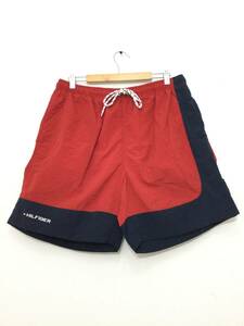 TOMMY HILFIGER トミーヒルフィガー 100%ナイロン スイムパンツ スイムショーツ 水着 ライナー付き 裾ロゴ メンズL〜【良品綺麗】242