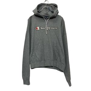 champion ロゴ スウェット パーカー L グレー プルオーバー チャンピオン 古着卸 アメリカ仕入 a609-5074