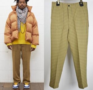 19AW UNUSED アンユーズド UW0786 CHECK PANTS 2 ウール コットン チェックパンツ 2 b7827