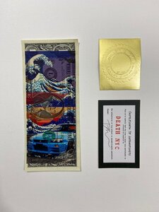 DEATH NYC signed U.S dollar bill USドル札 紙幣 世界限定 富嶽三十六景 神奈川沖浪裏 アンディ・ウォーホル 現代アート