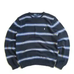 Polo by Ralph Lauren 90s コットン ボーダー セーター