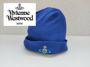 イタリア製 ヴィンテージ ヴィヴィアンウエストウッド ビーニー キャップ 帽子 オーブ刺繍 VivienneWestwoodMAN