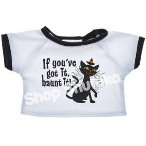 ビルドアベア★半袖 Tシャツ 猫 プリント キャット ネコ 白 ぬいぐるみ テディベア シェリーメイ 洋服 Black Cat クリスマス 衣装 仮装