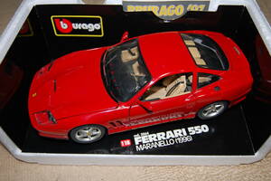 bburago ブラーゴ FERRARI 550 MARANELLO (1996) cod.3064 ロッソコルサ　1/18 程度良好 マラネロ フェラーリ　ダイキャスト 絶版