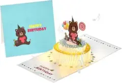 誕生日ケーキ カード　3D バースデーカード グリーティングカード