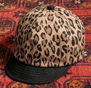 未使用新品　MR.FATMAN 5244002 LEOPARD SHORT BRIM CAP by BRIDGE CAP　ミスターファットマン　Mサイズ　レパード×黒