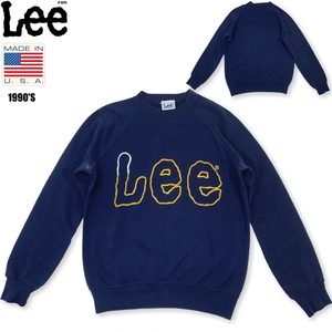 ★1990年代 アメリカ製 ネオビンテージ Lee ツートン ビッグロゴ リー スエット MADE IN USA VF IMAGEWEAR製 M表記 日本メンズサイズ S-M位