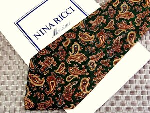 ♪29032C♪良品【刺繍 ペイズリー 柄】ニナリッチ【NINA RICCI】ネクタイ