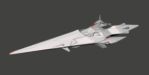 1/3000 ノーザンプトン級 ステルスフリゲート 3Dプリント 未組立 宇宙船 宇宙戦艦 宇宙空母 Spacecraft Space Ship Space Battleship SF