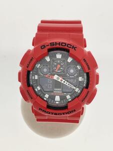 CASIO◆クォーツ腕時計・G-SHOCK/デジアナ/RED