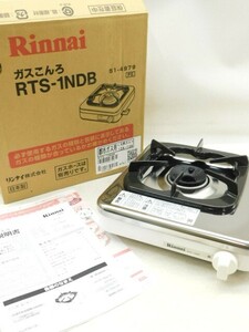 ★友5285 未使用 Rinnai リンナイ 一口 ガスこんろ RTS-1NDB 都市ガス用 ガスコンロ ガステーブル 32405201