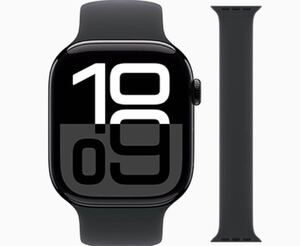 【新品未開封】Apple Watch Series10 GPS 46mm ジェットブラックアルミニウムケース本体 ブラックバンド サイズM/L MWWQ3J/A Model A2999 