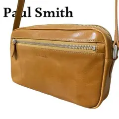 Paul Smith  ショルダーバッグ  ロゴ レザー  キャメル