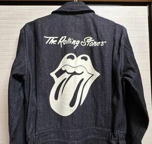 新品未使用品 RollingStones ローリングストーンズ オールインワン 絶版 ツナギ デニム デッドストック コレクターズアイテム