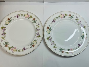 C-9072Y 【1000円スタート】 WEDGWOOD ウェッジウッド ミラベル Mirabelle 2枚セット 直径 約27㎝