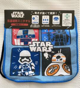 即決★新品　スターウォーズ☆STAR WARS 　ミニタオル３枚組　①　ハンカチ　ポケットタオル　保育園　幼稚園　入園　タグ付き