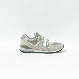 【1円スタート】New Balance ニューバランス CM996 スニーカー ローカット D CM996BG 天然皮革 22.5 グレー カジュアル クッション性 C-CAP