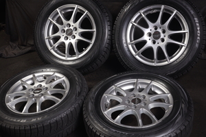 ★バリ山 195/65R15 ブリヂストン REVO GZ スタッドレス PCD100 WILL VSアリオンウィッシュカローラスポーツカルディナプリウスプレミオ等