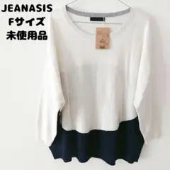 ジーナシス Fサイズ 未使用品 バイカラーニット JEANASIS