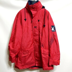 A1 HELLY HANSEN ヘリーハンセン S 赤色 ナイロンジャケット マウンテンパーカー ライトジャケット ビンテージ アメリカ 古着 90s メンズ