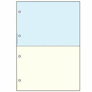 【新品】（まとめ）ヒサゴ マルチプリンタ帳票 撥水紙 A4カラー 2面 4穴 BPW2011 1冊（50枚） 【×5セット】