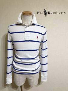 Polo Ralph Lauren ポロ ラルフローレン ボーダー ラガーシャツ トップス サイズM 長袖 カスタムフィット 175/96A