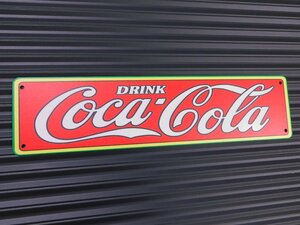 送料\300【COCA COLA・コカコーラ】※《メタルサインボード》100×400mm　アメリカン雑貨　ロゴ　ブリキ看板