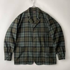 【美品】BEAMS PLUS (kz) -4B Cuffs Jacket TW Plaid- size/XL ビームスプラス ４ボタン カフス ジャケット ワーク チェック グリーン