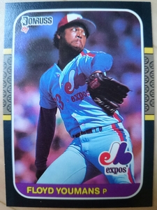 ★FLOYD YOUMANS DONRUSS 1987 #257 MLB メジャーリーグ 大リーグ フロイド ユーマンス MONTREAL EXPOS モントリオール エクスポズ 速球王