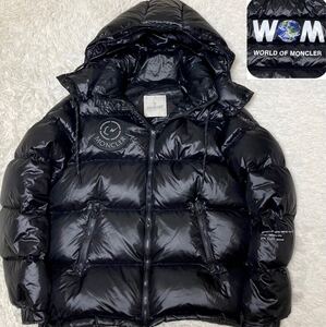 極美品 モンクレール MONCLER GENIUS×FRAGMENT ジーニアス×フラグメントHANTIUM ハンティウム ダウンジャケット ブラック 2 シャイニー