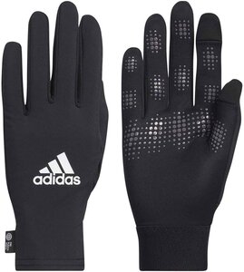 1381932-adidas/ベーシック フィットグローブ フィールドグローブ 防寒手袋 サッカー ランニング/M