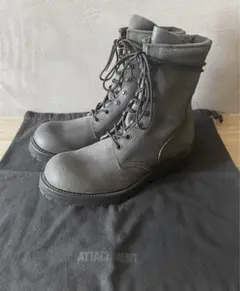 ATTACHMENT VAQUETA LEATHER COMBAT BOOTS