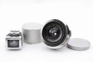 13972E 極上品 Contax Biogon 21mm F4.5 コンタックス IIa IIIa RF レンジファインダー ビオゴン Finder付き Carl Zeiss