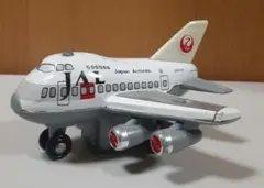 レトロ 当時物 日本製 ブリキ 玩具 JAL ジャンボジェット機 プルバックカー